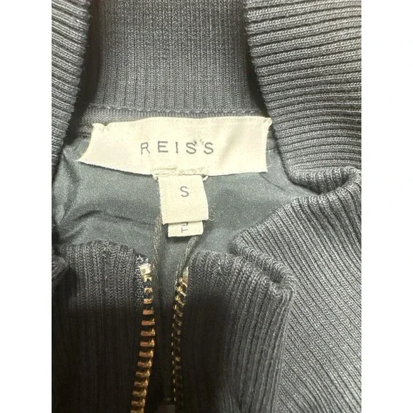 Reiss Hybrid Quilted Zip Through Jacket Coat Navy Felix Freddie Mens Size S